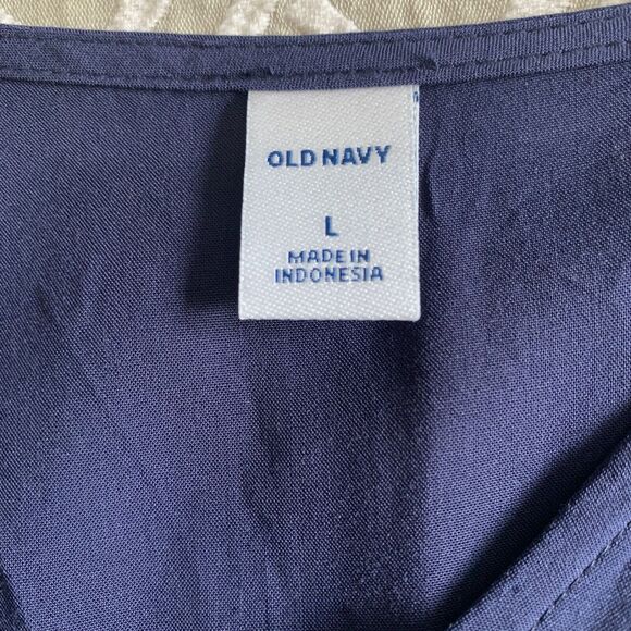 Old Navy Dress Women Size Large Navy Pullover Elastic Waist Office Casual NWT - Picture 3 of 14
